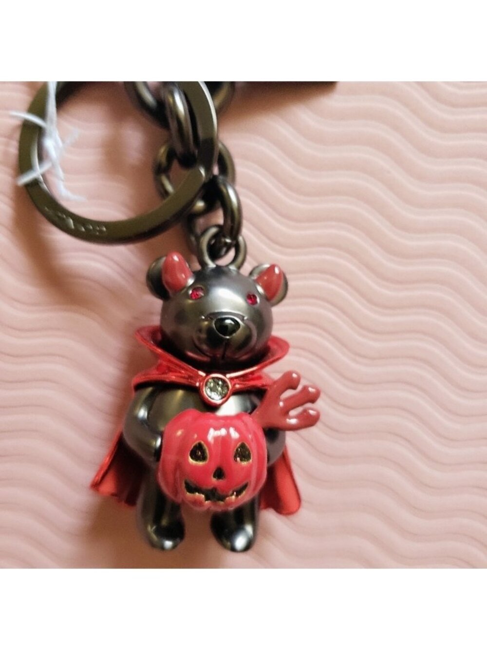 Coach Halloween Devil Vampire Bear Bag Charm Key Ring NWT